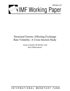 Structural Factors Affecting Exchange Rate Volatility: A Cross-Section Study WP/04/147