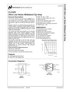 CLC425 Ultra Low Noise Wideband Op Amp General Description