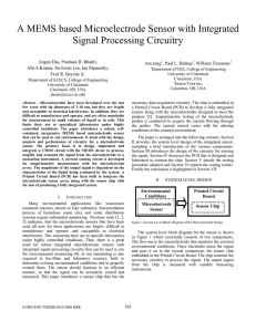 A MEMS based Microelectrode Sensor with Integrated Signal Processing Circuitry