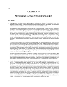 CHAPTER 10 MANAGING ACCOUNTING EXPOSURE K P