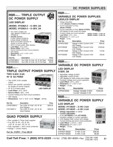 DC  POWER  SUPPLIES TRIPLE  OUTPUT