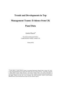 Trends and Developments in Top Management Teams: Evidence from UK Panel Data