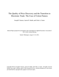 The Quality of Price Discovery and the Transition to