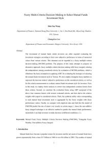 Fuzzy Multi-Criteria Decision Making to Select Mutual Funds Investment Style