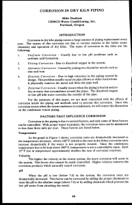 CORROSION IN DRY KILN PIPING