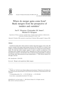 Where do merger gains come from? insiders and outsiders *