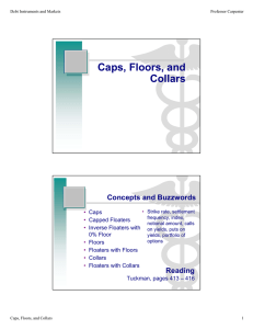 Caps, Floors, and Collars Concepts and Buzzwords •