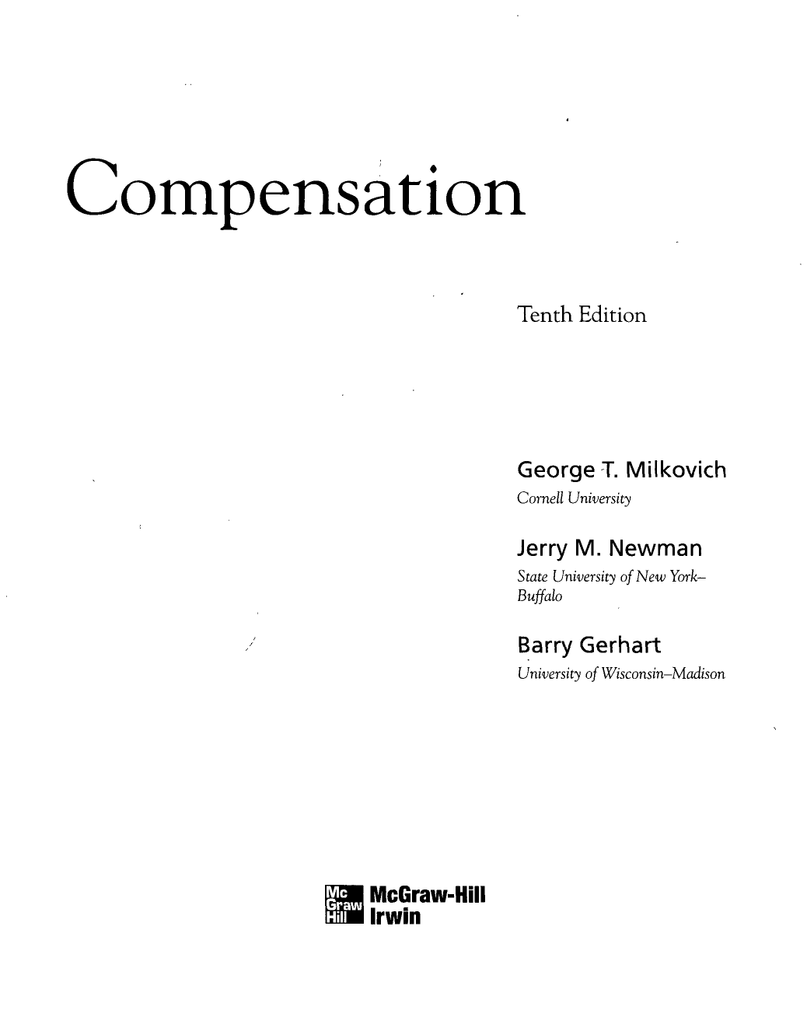 Compensation Irwin Management Epub-Ebook