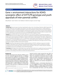Gene × environment interactions for ADHD: appraisals of inter-parental conflict