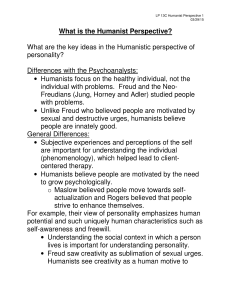 What is the Humanist Perspective?  personality?