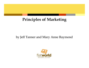 Principles of Marketing p g by Jeff Tanner and Mary Anne Raymond