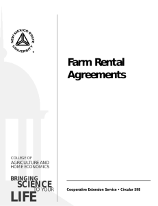 LIFE Farm Rental Agreements SCIENCE