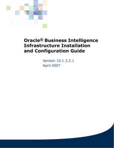 Oracle Business Intelligence Infrastructure Installation and Configuration Guide