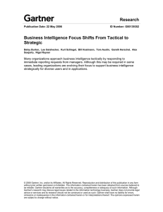 Research Business Intelligence Focus Shifts From Tactical to Strategic