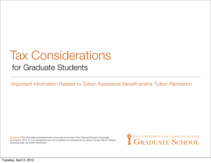 Tax Considerations for Graduate Students