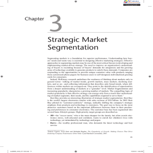 3 Strategic Market Segmentation Chapter