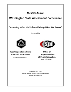 Washington State Assessment Conference The 26th Annual