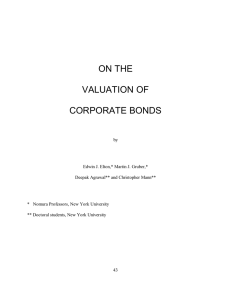 ON THE VALUATION OF CORPORATE BONDS