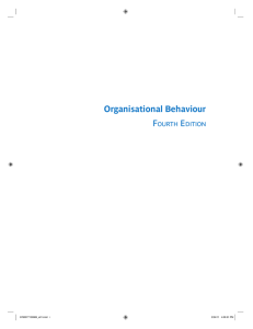 Organisational Behaviour F E OURTH