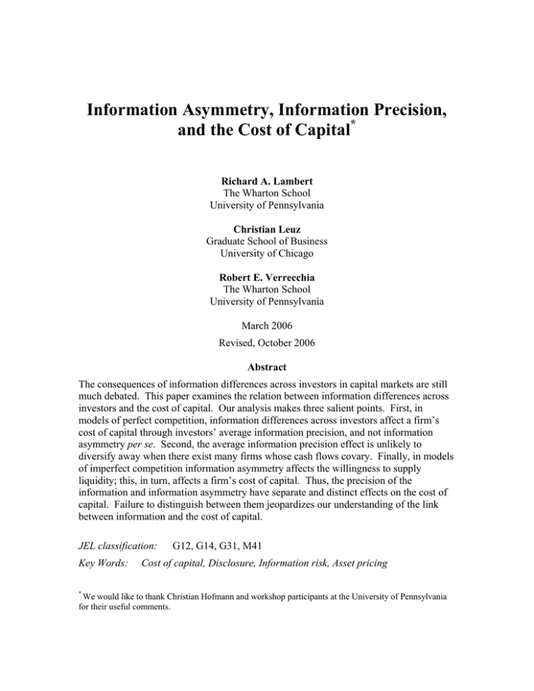 literature review on information asymmetry
