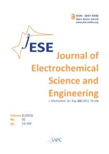 Journal of Electrochemical Science and Engineering