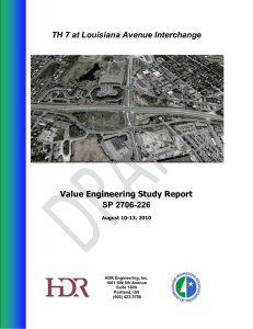 TH 7 at Louisiana Avenue Interchange Value Engineering Study Report SP 2706-226