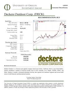 Deckers Outdoor Corp. (DECK) U O