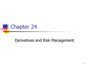 Chapter 24 Derivatives and Risk Management 1