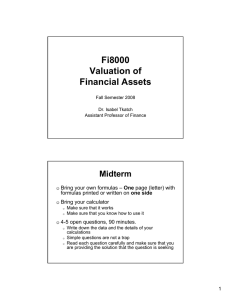 Fi8000 Valuation of Financial Assets Midterm