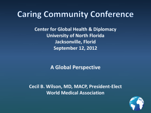 Center for Global Health &amp; Diplomacy University of North Florida Jacksonville, Florid