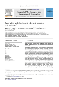 Journal of The Japanese and International Economies policy shocks