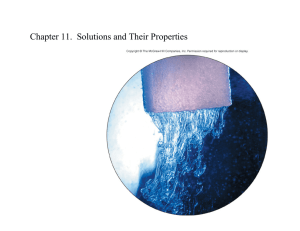 Chapter 11.  Solutions and Their Properties