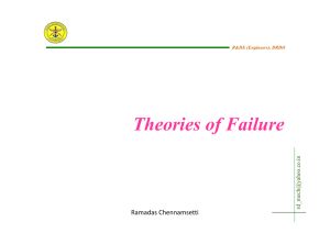 Theories of Failure Ramadas Chennamsetti n .i