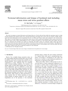 Torsional deformation and fatigue of hardened steel including D. McClaﬂin