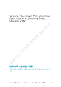 Veterinary Medicines (Non-dispersive Open System Application) Group Standard 2012