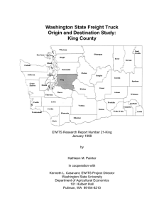 Washington State Freight Truck Origin and Destination Study: King County