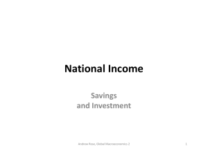 National Income Savings and Investment 1