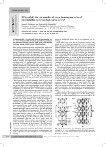 REAu Al Si: the end member of a new homologous series of