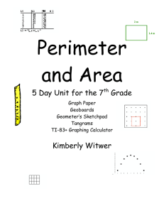 Perimeter and Area 5 Day Unit for the 7 Grade