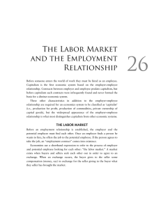 26 The Labor Market and the Employment Relationship