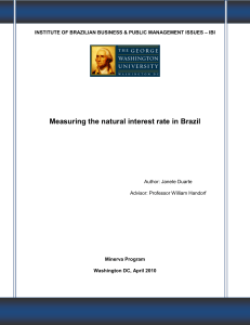 Measuring the natural interest rate in Brazil