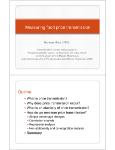 Measuring food price transmission