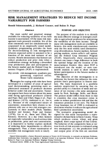 RISK  MANAGEMENT  STRATEGIES  TO  REDUCE ... VARIABILITY  FOR  FARMERS