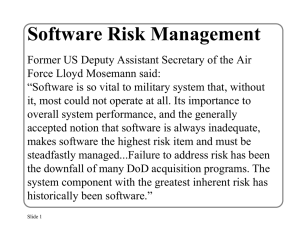 Software Risk Management