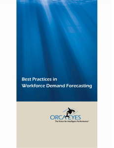 Best Practices in Workforce Demand Forecasting The Vision for Intelligent Performance TM