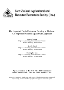 The Impact of Capital Intensive Farming in Thailand: