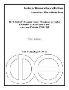 Center for Demography and Ecology Education for Black and White