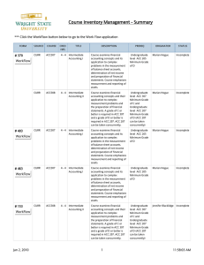 Course Inventory Management - Summary  # 370