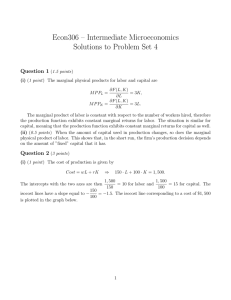Econ306 – Intermediate Microeconomics Solutions to Problem Set 4 Question 1