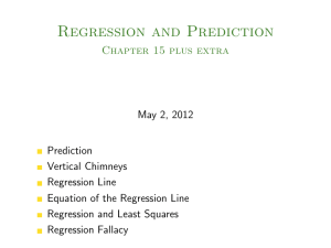 Regression and Prediction